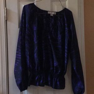 MICHAEL KORS PURPLE & Black Blouse